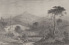ITALY. Mount Etna ; Finden 1833 old antique vintage print picture
