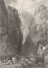 GREECE. Delphi ; Finden 1833 old antique vintage print picture