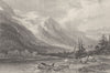 FRANCE. Chamonix ; Finden 1833 old antique vintage print picture
