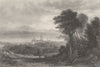 SWITZERLAND. Lausanne ; Finden 1833 old antique vintage print picture