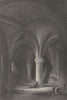 SWITZERLAND. Dungeon of Chillon; Finden 1833 old antique vintage print picture