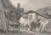 SWITZERLAND. Martigny ; Finden 1833 old antique vintage print picture