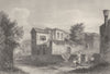 ITALY. Petrarch's house, Arqua; Finden 1833 old antique vintage print picture