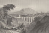 ITALY. Soratte, Civita Castellana. Finden 1833 old antique print picture