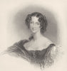 JERSEY. Sarah Sophia Fane-Countess ; Finden 1834 old antique print picture