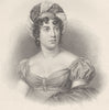 PRETTY LADIES. Madame de Stael Holstein; Finden 1834 old antique print picture
