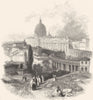 ITALY. St Peter's, Rome ; Finden 1834 old antique vintage print picture