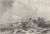Blyth, near the harbour. Northumberland. FINDEN 1842 old antique print picture