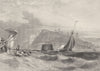 Whitby, with monastic ruins. Yorkshire. FINDEN 1842 old antique print picture