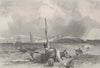 Budleigh Salterton. Devon. FINDEN 1842 old antique vintage print picture