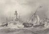 Ramsgate, Kent, entrance to the harbour. FINDEN 1842 old antique print picture