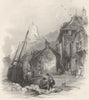 Folkestone, Kent. FINDEN 1842 old antique vintage print picture