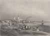 Harwich, Essex. FINDEN 1842 old antique vintage print picture