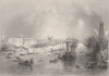 The Port of London. Pool of London. BARTLETT 1842 old antique print picture