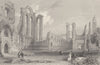 Abbey of Arbroath. Scotland. BARTLETT 1842 old antique vintage print picture