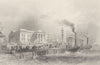 Greenock, with the custom house. Scotland. BARTLETT 1842 old antique print