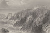 Slains Castle, near Peterhead. Earl of Erroll's seat. Scotland. BARTLETT 1842