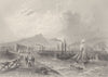 Leith pier and harbour. Scotland. BARTLETT 1842 old antique print picture