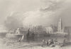 St. Nicholas' Church & ships, Liverpool, from St.George's Basin. BARTLETT 1842