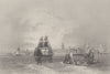 The River Mersey, at Liverpool. Lancashire. BARTLETT 1842 old antique print