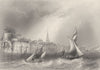 The walls of Southampton. Hampshire. BARTLETT 1842 old antique print picture