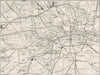LONDON. Sketch plan of London 1874 old antique vintage map chart