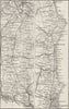 RAIL. London, Brighton, Portsmouth, Hastings 1874 old antique map plan chart