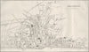 SUSSEX. Brighton town plan 1874 old antique vintage map chart