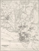 HANTS. Southampton & Environs 1874 old antique vintage map plan chart