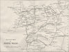 WALES. Sketch map of North Wales 1874 old antique vintage plan chart