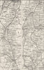 RAIL MAP. Bristol, Birmingham, Gloucester, Cheltenham 1874 old antique