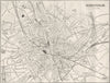 WARCS. Birmingham town plan 1874 old antique vintage map chart