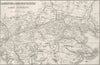 LANCS. Lancaster & Carlisle Railway & Lake District 1874 old antique print
