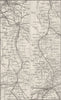 RAILWAYS. Newcastle, Carlisle, Shields, Tynemouth 1874 old antique map chart