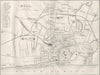 YORKS. Hull town plan 1874 old antique vintage map chart