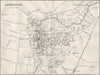 CAMBS. Cambridge town plan 1874 old antique vintage map chart