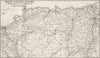 NORTH EAST RAIL. Berwick & Kelso to Newcastle 1874 old antique map plan chart