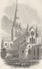 SUSSEX. Chichester Cathedral 1874 old antique vintage print picture