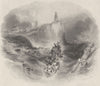 TYNEMOUTH. Priory, lighthouse; Bartlett; Finden 1842 old antique print picture
