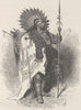 MONTANA. Crow Chief, from the Rocky Mountains, in Gala dress 1890 old print