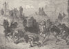 USA. Buffalo-Dance of the Prairie Indians 1890 old antique print picture