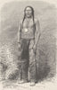 UTAH. Shawanoh, the Ute Chief who went to Washington in 1863 1890 old print