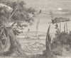 USA. Indian burying-ground in the West 1890 old antique vintage print picture