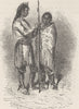 USA. Shoshone Indian and his Squaw 1890 old antique vintage print picture