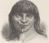 SOUTH AMERICA. Mura Indian. Teeth Ornaments through lips & cheek tattoo 1890