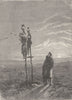 DAKOTA. Mandan burial-ground 1890 old antique vintage print picture