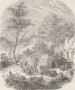 USA. Rain-Maker shooting his arrows at the clouds 1890 old antique print