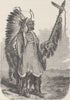 DAKOTA. Mah-to-toh-pa, Second Chief of the Mandans in the year1833 1890 print