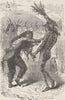 UNITED STATES. The Serpent and Beaver dance of the Indians 1890 old print