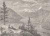 CANADA. Upper lake of the Athabasca River and the priest's rock 1890 old print